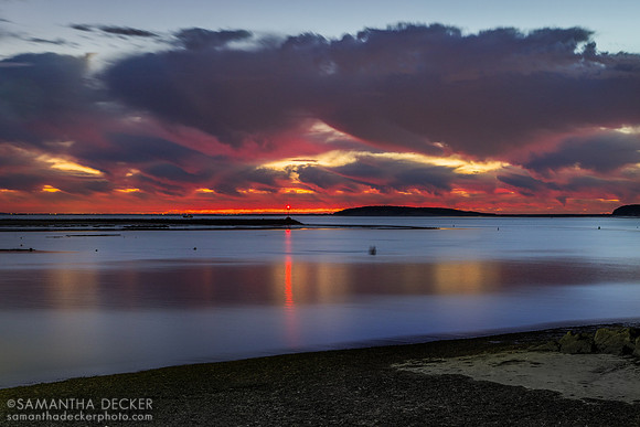 Last sunset of 2024 at Mayo Beach, Wellfleet, MA