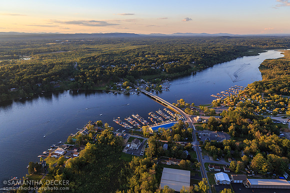 Fish Creek and Saratoga Lake from Above